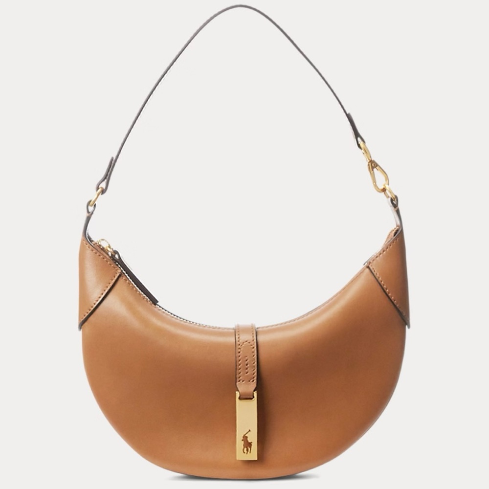 Polo Ralph Lauren Tan Leather Hobo Bag